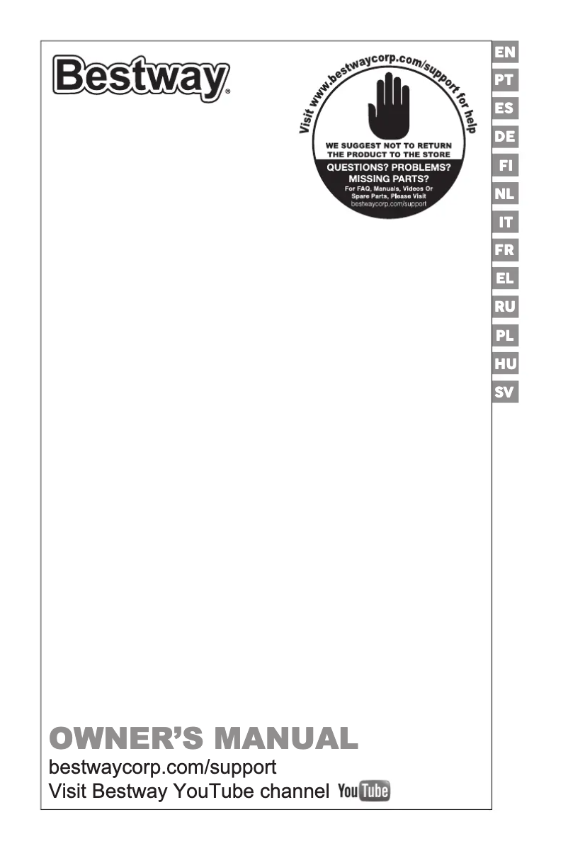 Page 1 de la notice Manuel utilisateur Bestway H2OGO! 53349