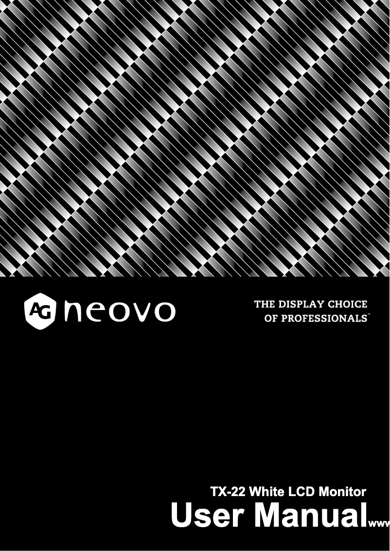 Page 1 de la notice Manuel utilisateur AG Neovo TX-22