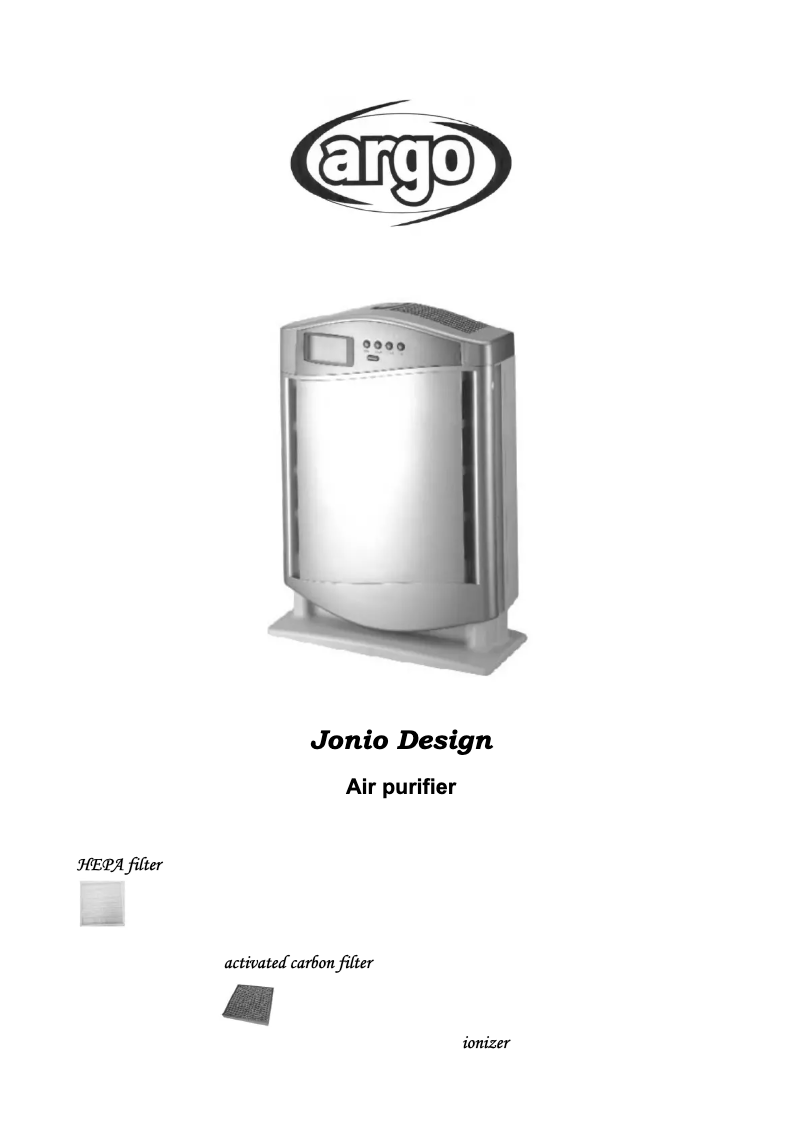Page n°1 - Manuel utilisateur ARGO Jonio Design
