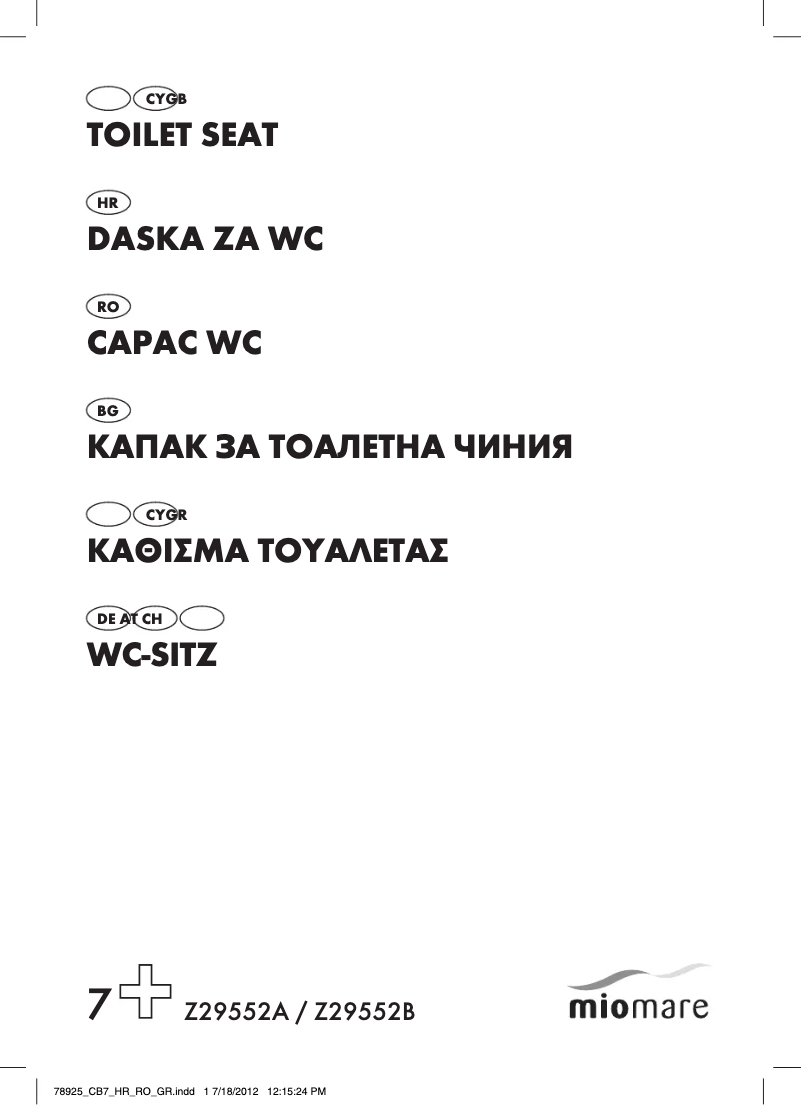 Page 1 de la notice Manuel utilisateur Miomare IAN 78925