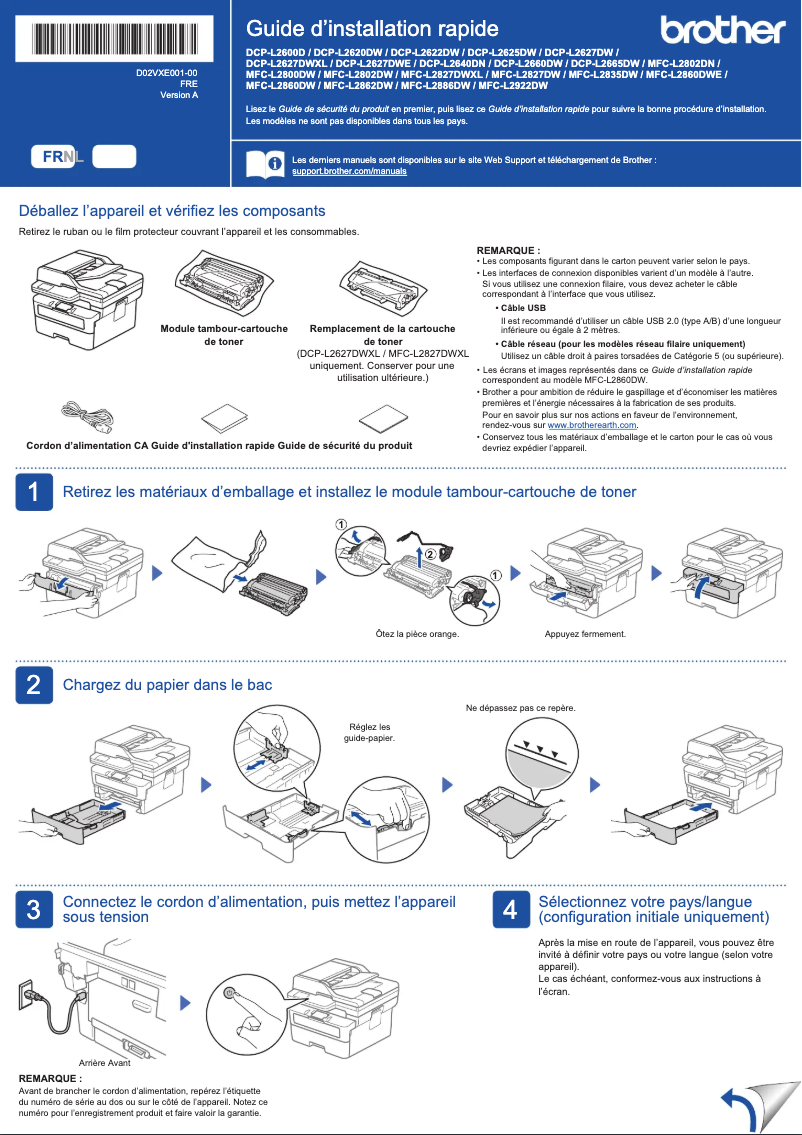 Page n°1 - Manuel utilisateur Brother MFC-L2860DWE