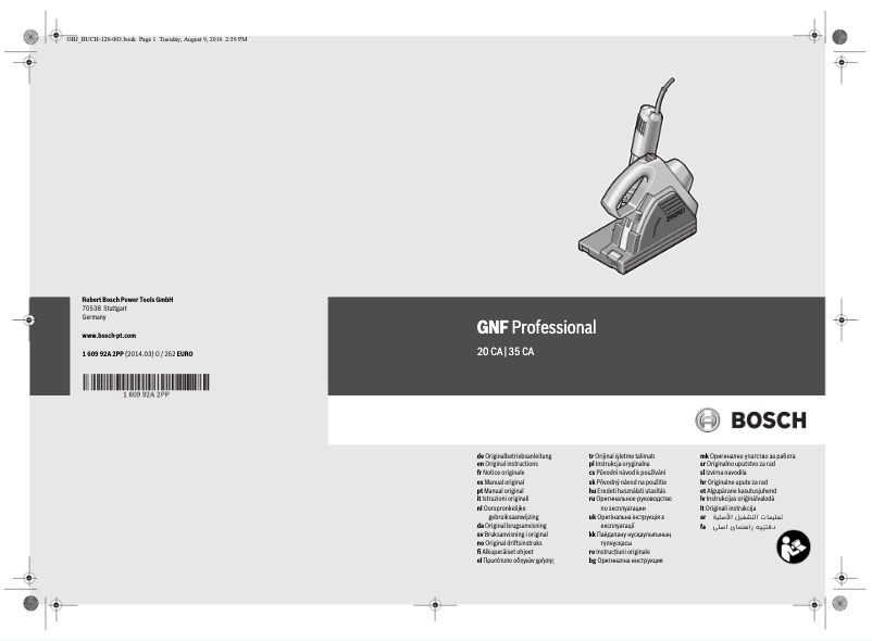 Page 1 de la notice Manuel utilisateur Bosch GNF 20 CA Professional