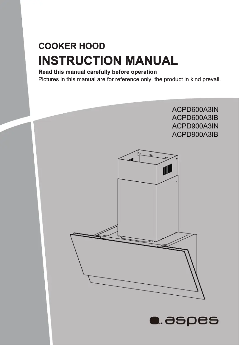 Page 1 de la notice Manuel utilisateur Aspes ACPD900A3IN