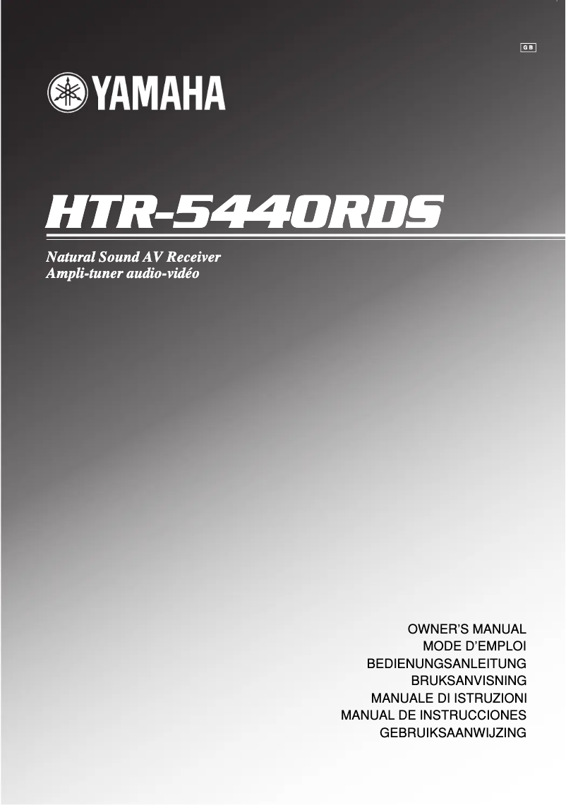 Image de la première page du manuel de l'appareil HTR-5440RDS