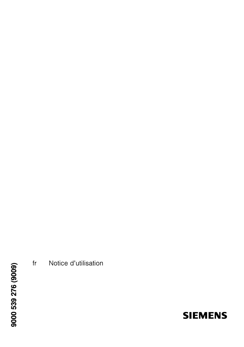 Page 1 de la notice Manuel utilisateur Siemens SF24E234EU