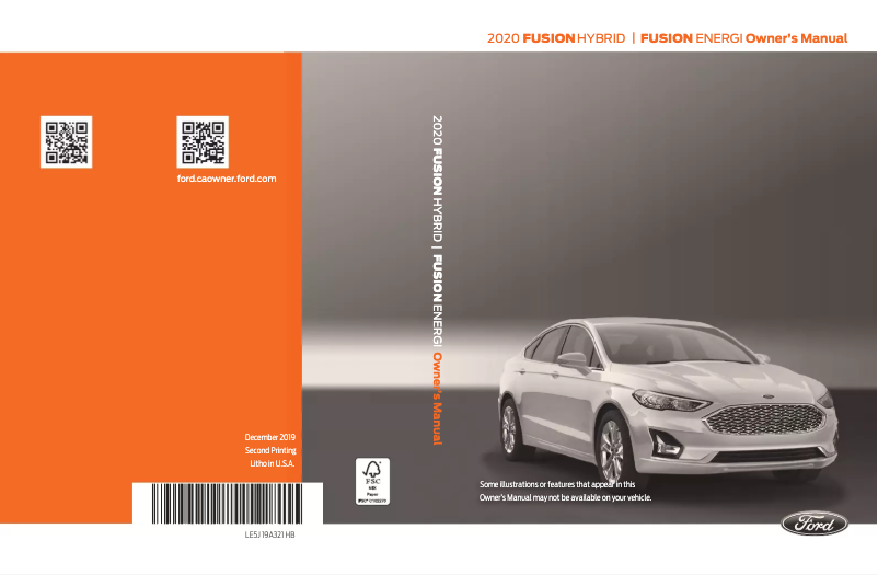 Page n°1 - Manuel utilisateur Ford Fusion Plug-In Hybrid (2020)