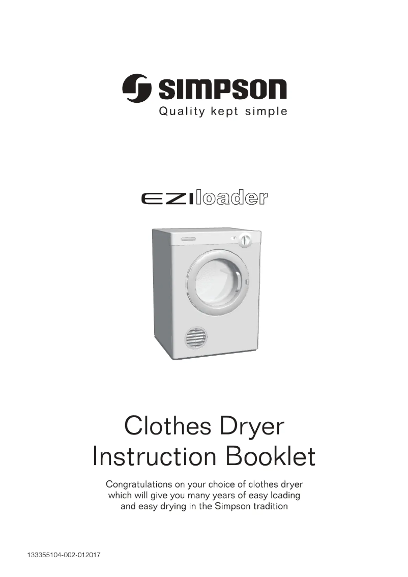 Page n°1 - Guide d'installation Simpson SDV401