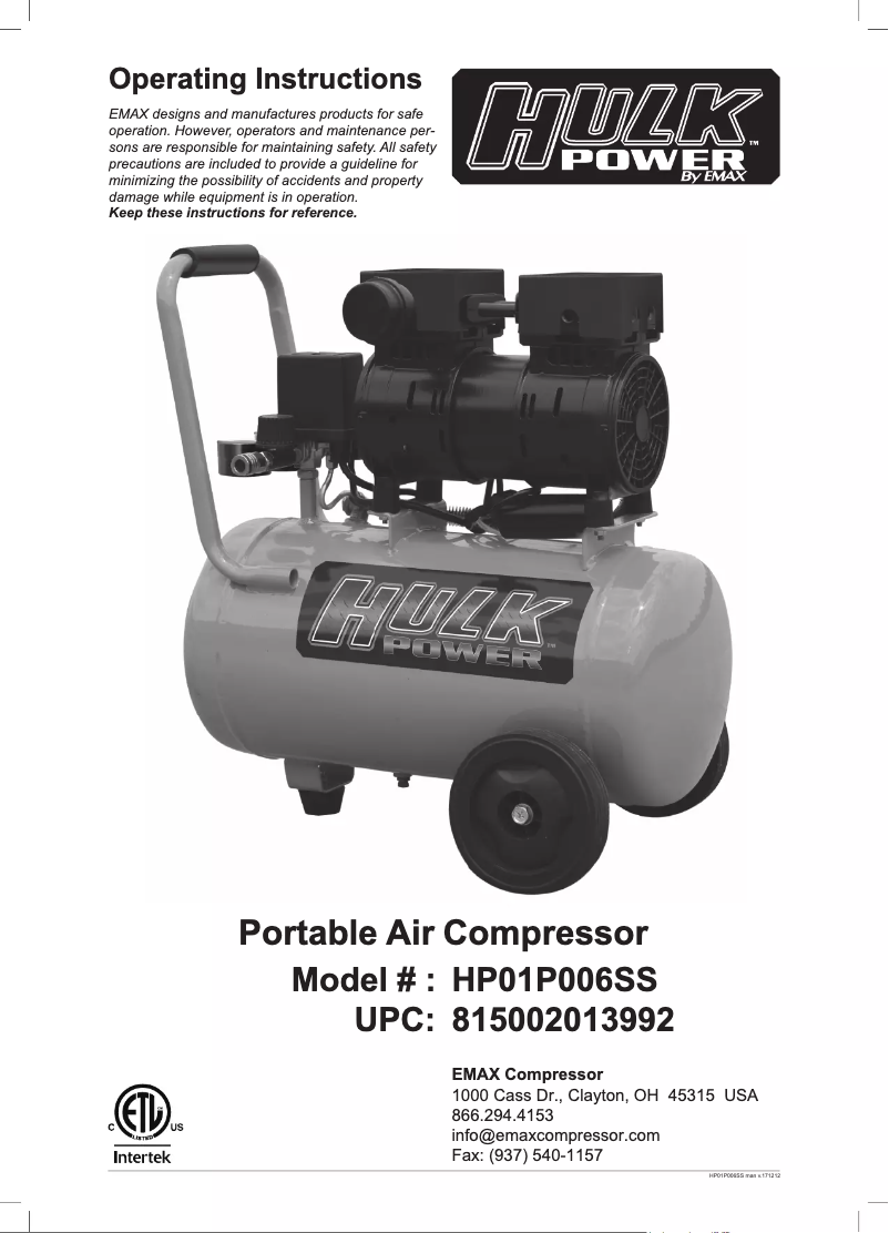 Image de la première page du manuel de l'appareil HP01P006SS