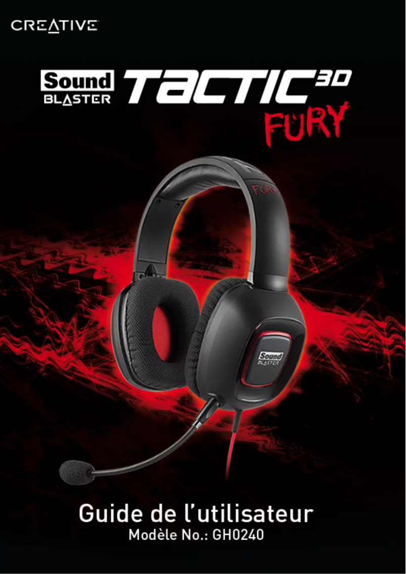 Image de la première page du manuel de l'appareil Sound Blaster Tactic3D Fury