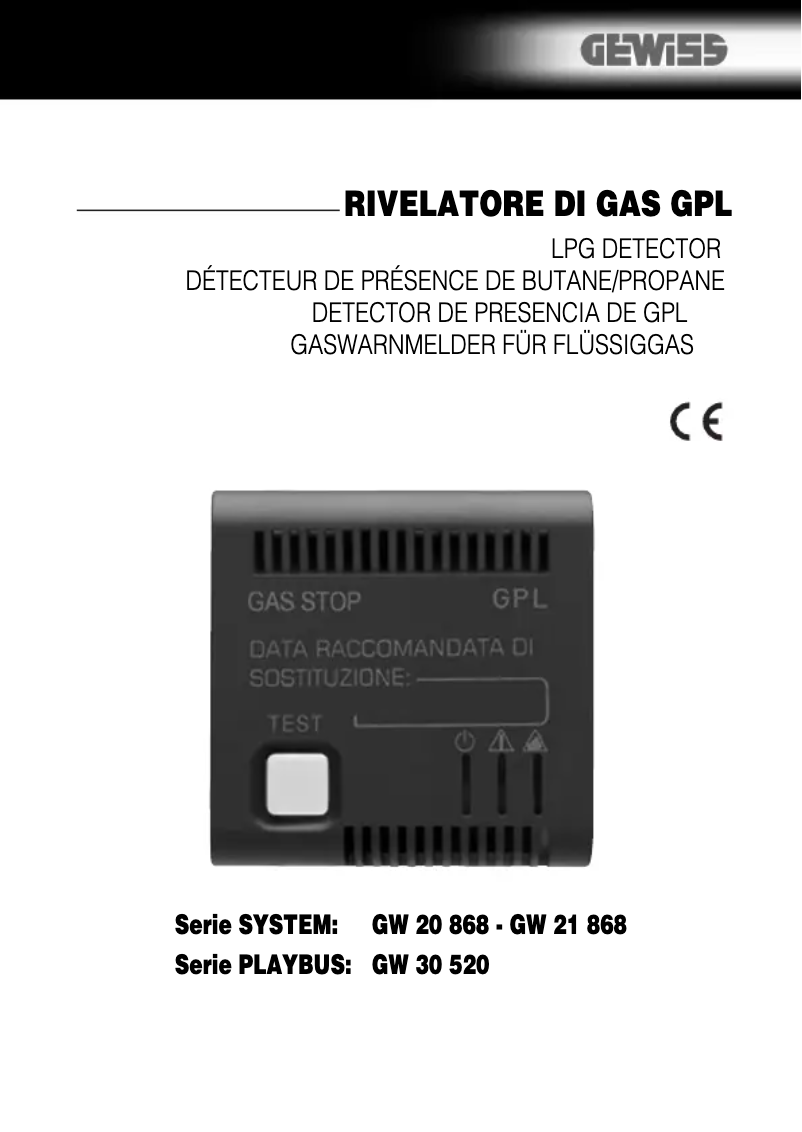 Image de la première page du manuel de l'appareil GW20868