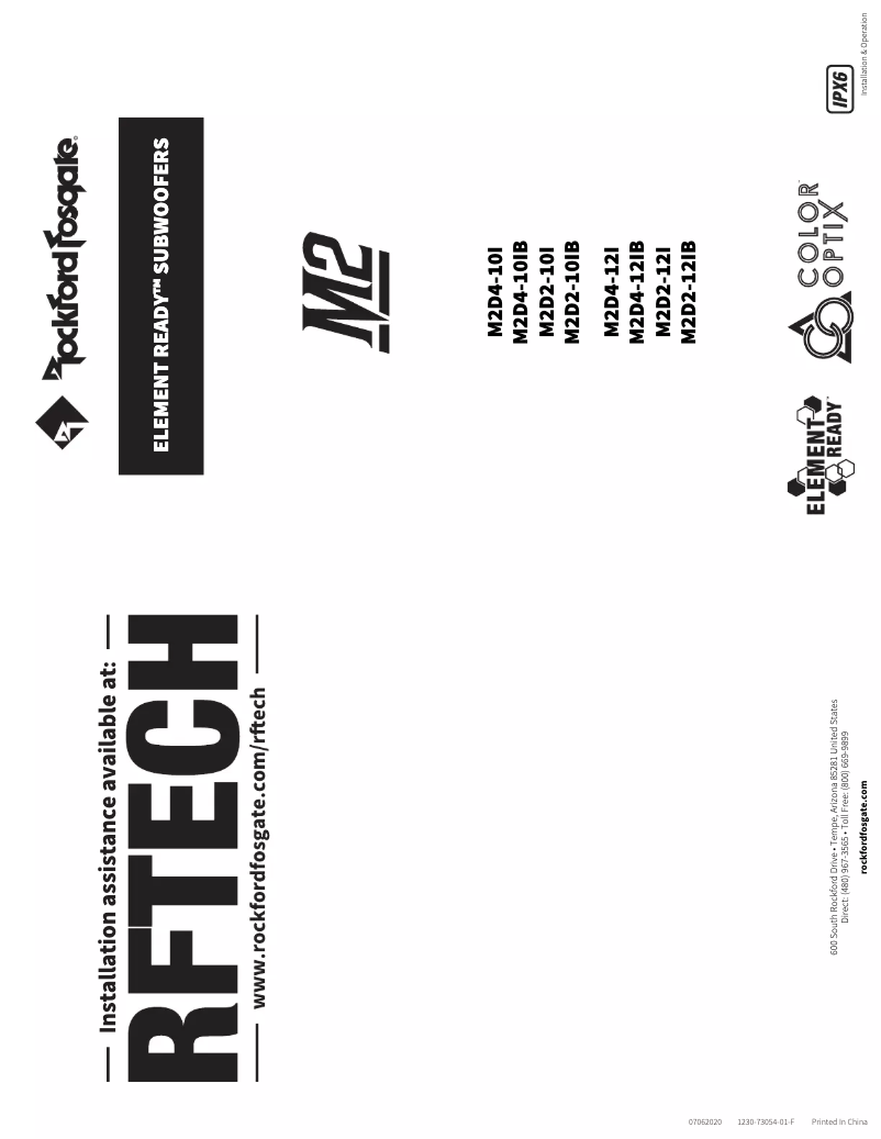 Page 1 of the manual User Manual Rockford Fosgate M1D2-10B