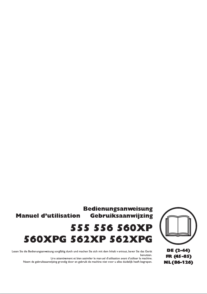 Page n°1 - Manuel utilisateur Husqvarna 555