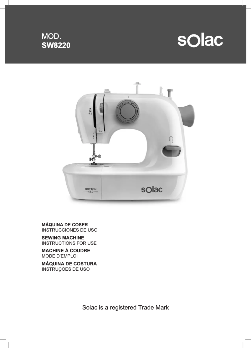 Page 1 de la notice Manuel utilisateur Solac Cotton 12 SW8229