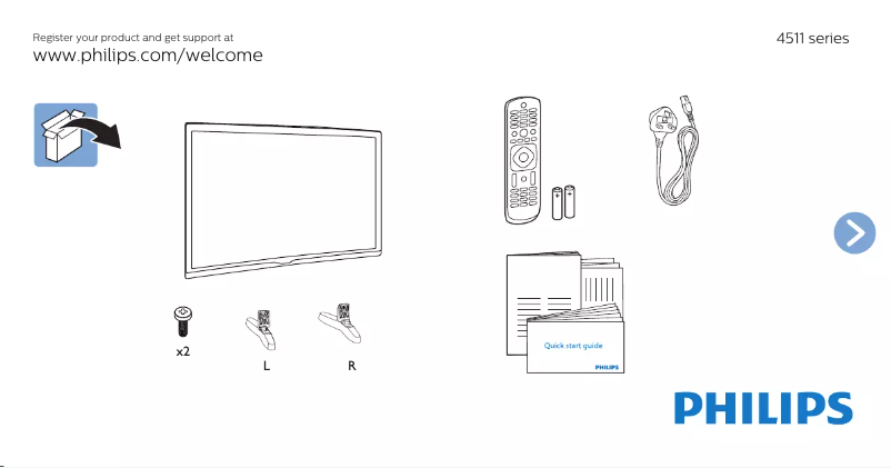 Imagen de la primera página del manual del dispositivo 24PFD4511