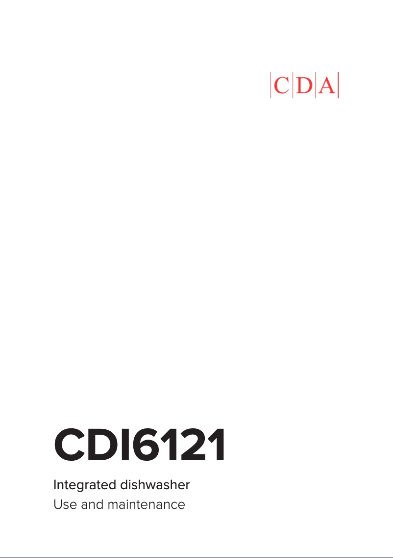 Page n°1 - Mode d'emploi CDA CDI6121