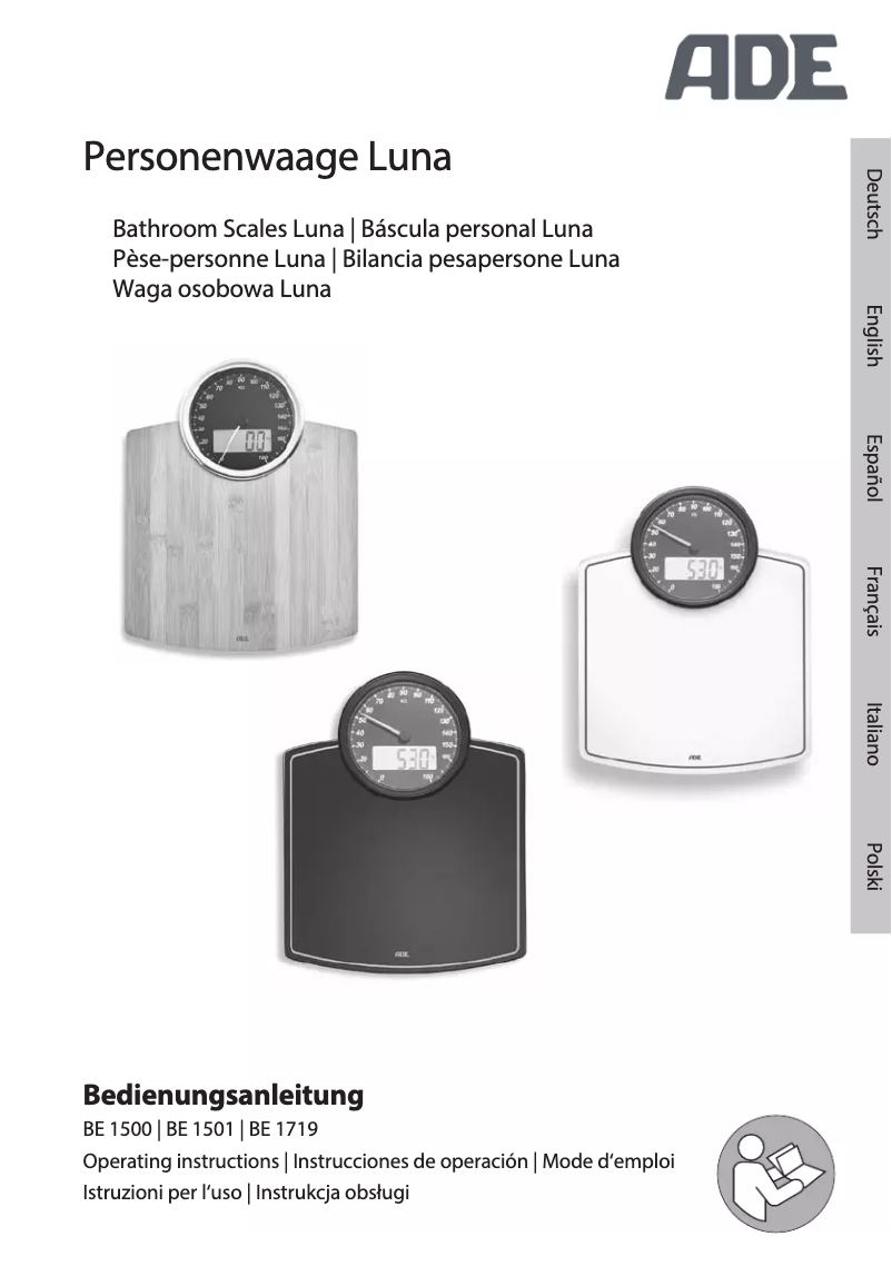 Page n°1 - Manuel utilisateur ADE Luna BE 1719