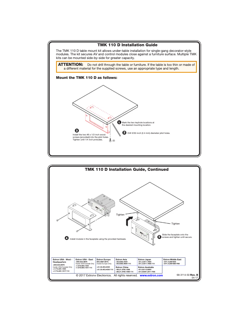 Image de la première page du manuel de l'appareil TMK 110 D