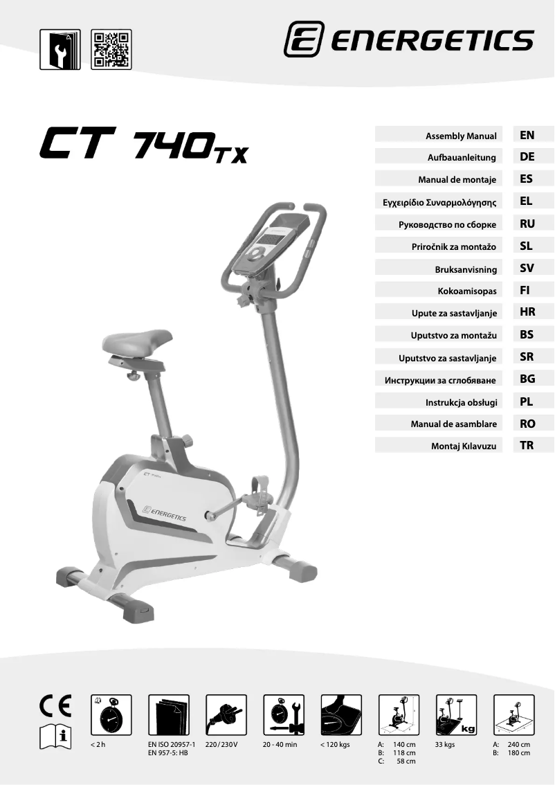 Page 1 de la notice Manuel utilisateur Energetics CT 740tx