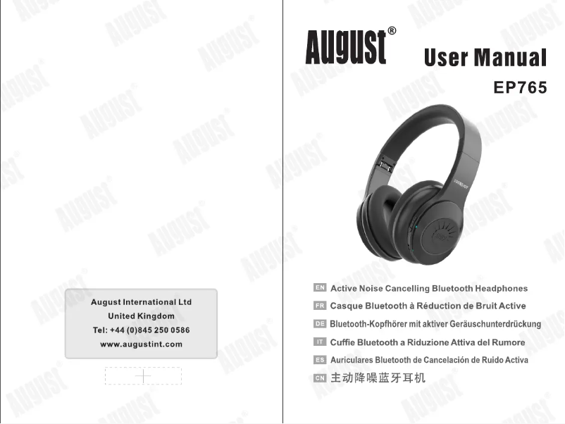 Page 1 de la notice Manuel utilisateur August EP765