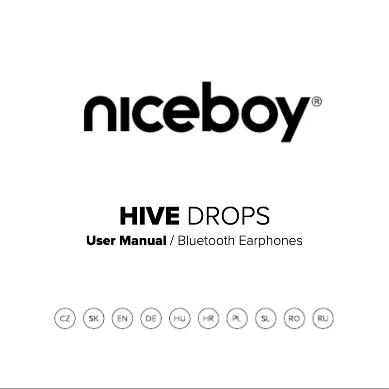 Page 1 de la notice Manuel utilisateur Niceboy HIVE DROPS