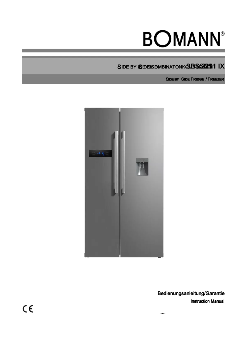 Page 1 de la notice Manuel utilisateur Bomann SBS 2211 IX