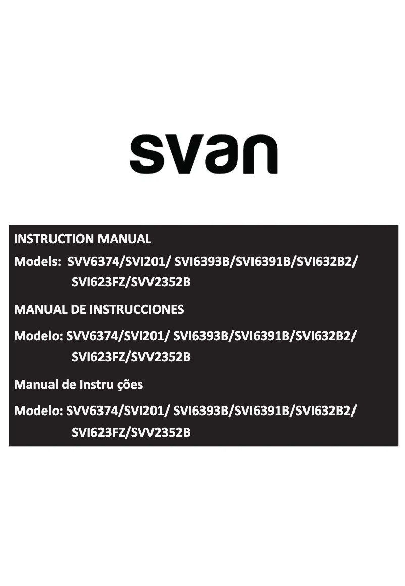 Page 1 de la notice Manuel utilisateur SVAN SVV2352B