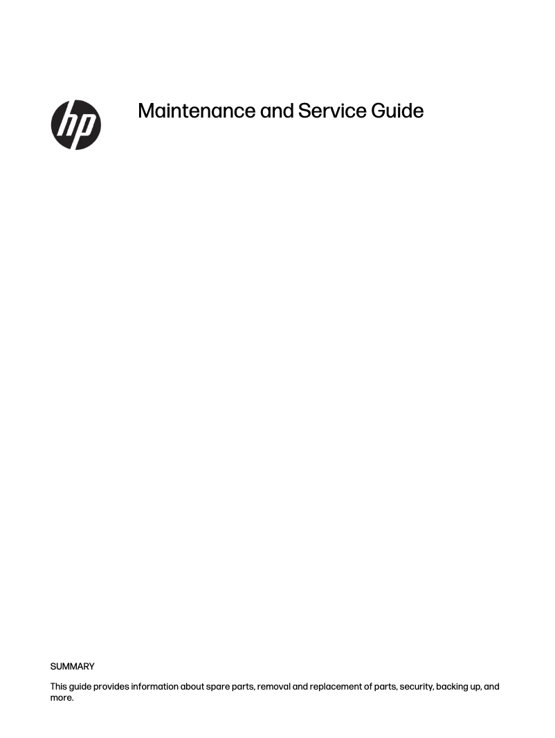 Page 1 de la notice Manuel d'utilisation et d'entretien HP Elite x360 1040