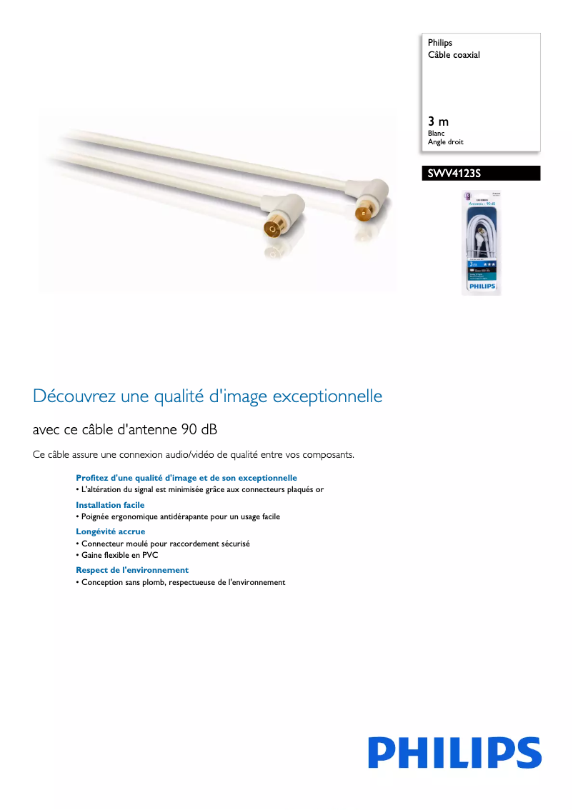 Image de la première page du manuel de l'appareil SWV4123S