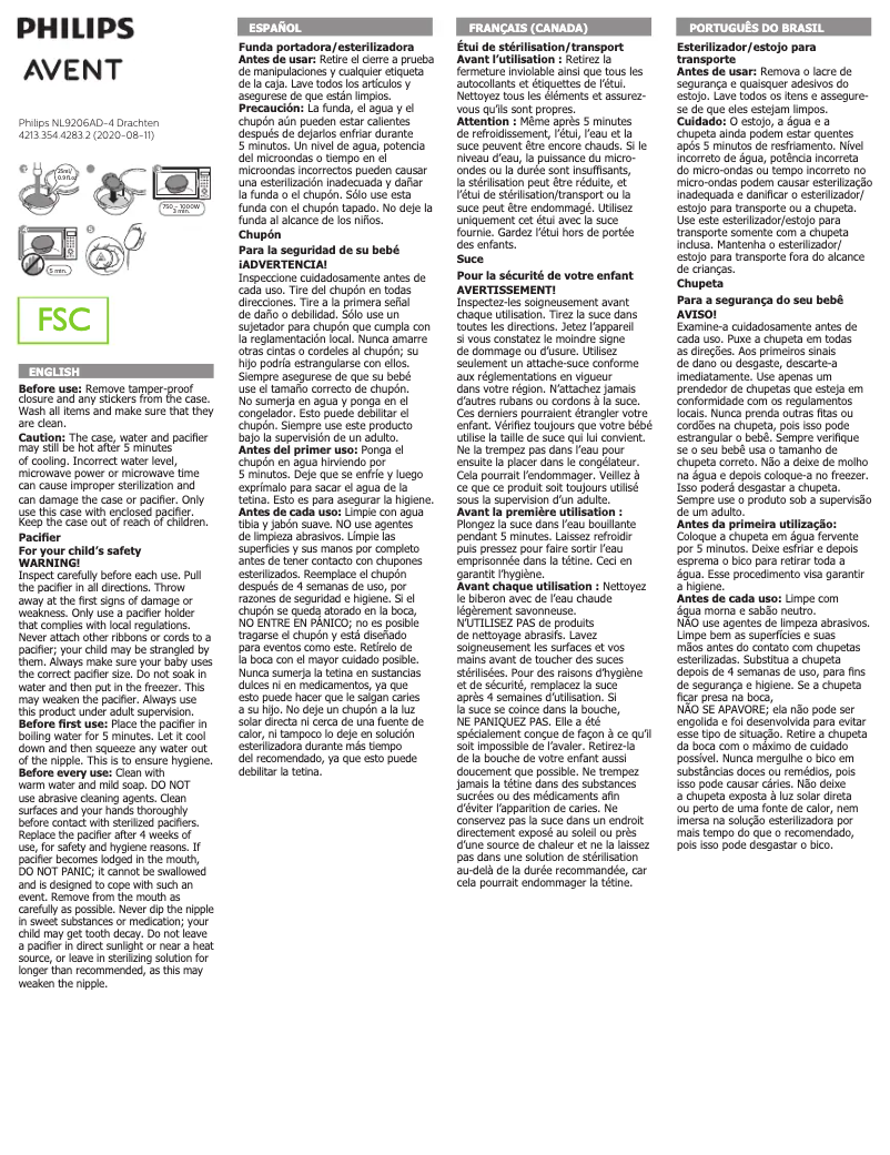 Page 1 de la notice Manuel utilisateur Philips Avent SCF445