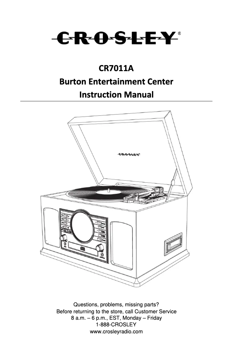 Image de la première page du manuel de l'appareil Burton CR7011A
