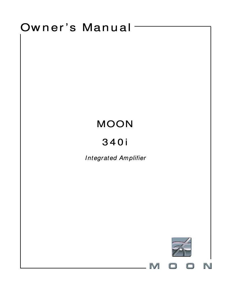 Image de la première page du manuel de l'appareil MOON 340i