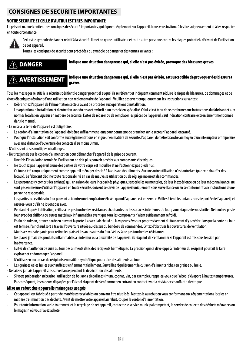 Page 1 de la notice Manuel utilisateur Whirlpool AKP 559