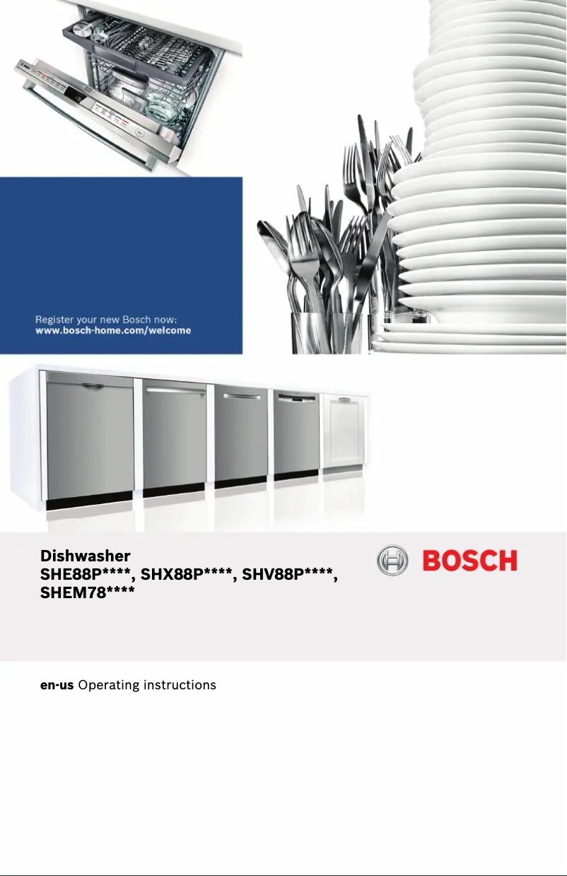 Page n°1 - Manuel d'utilisation et d'entretien Bosch SHX88PZ65N