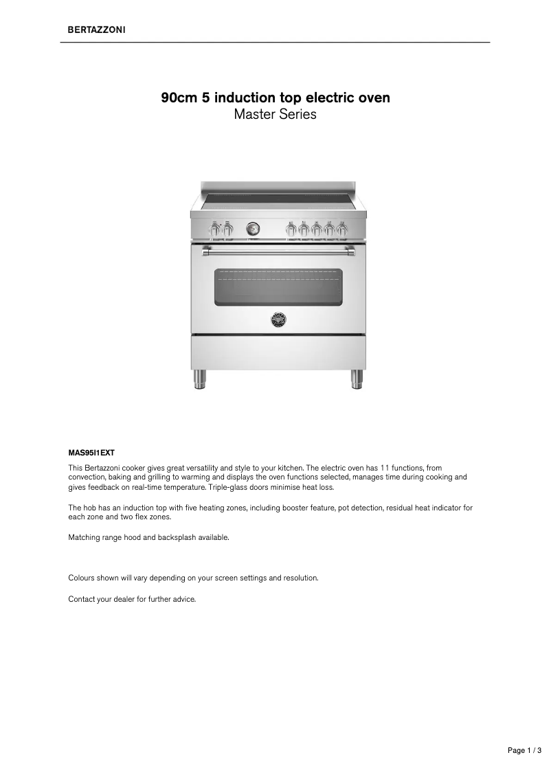 Image de la première page du manuel de l'appareil MAS95I1EXT