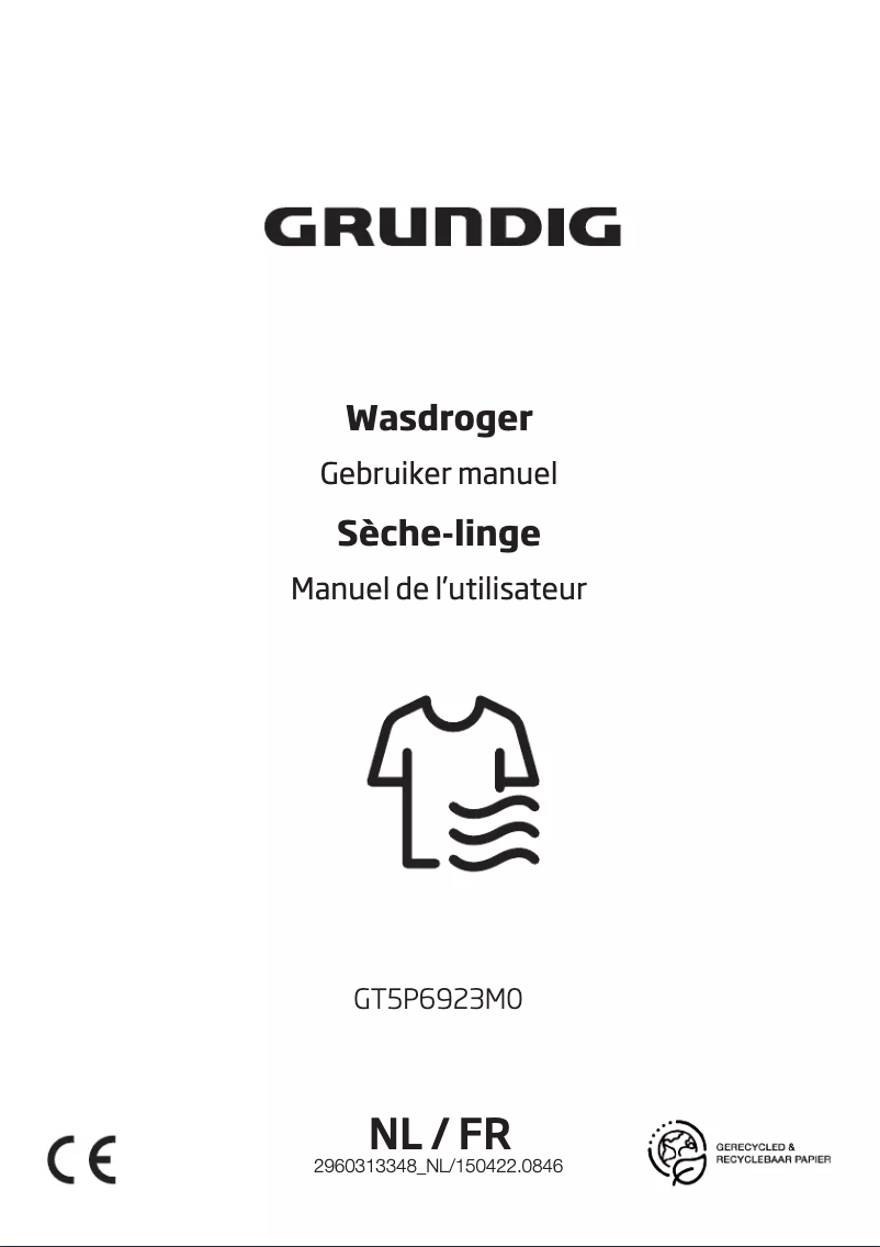 Page 1 de la notice Manuel utilisateur Grundig GT5P6923M0