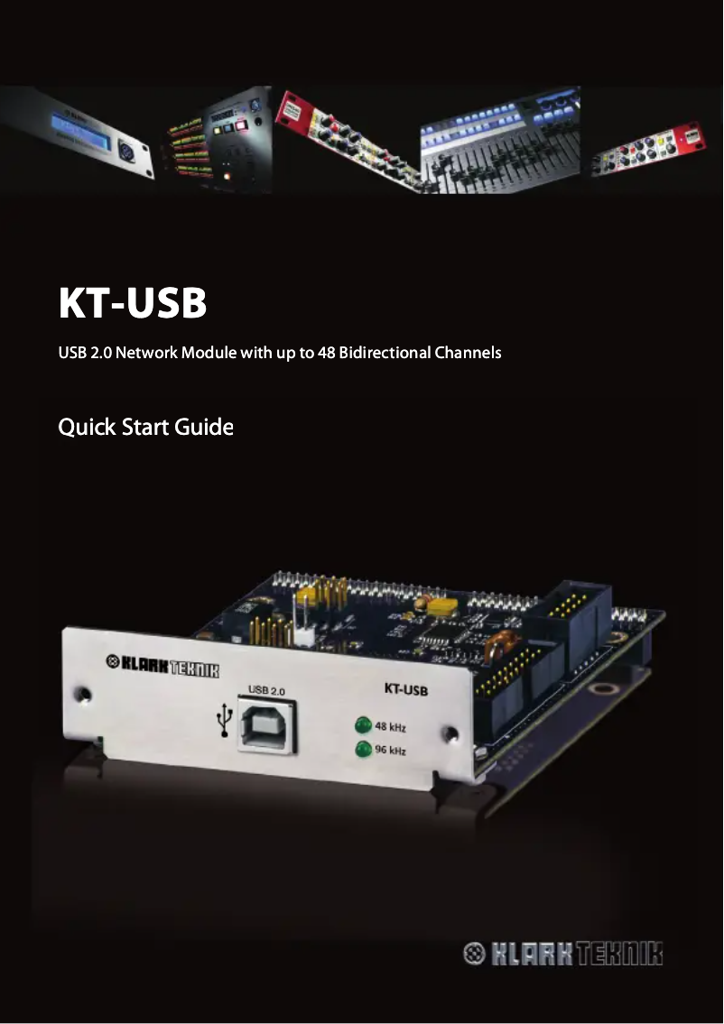Image de la première page du manuel de l'appareil KT-USB