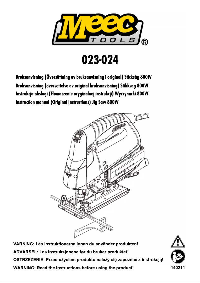 Image de la première page du manuel de l'appareil 023-024