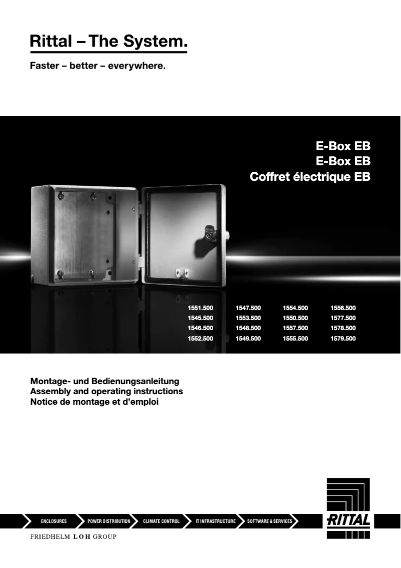 Page n°1 - Manuel utilisateur Rittal E-Box EB 1578.500