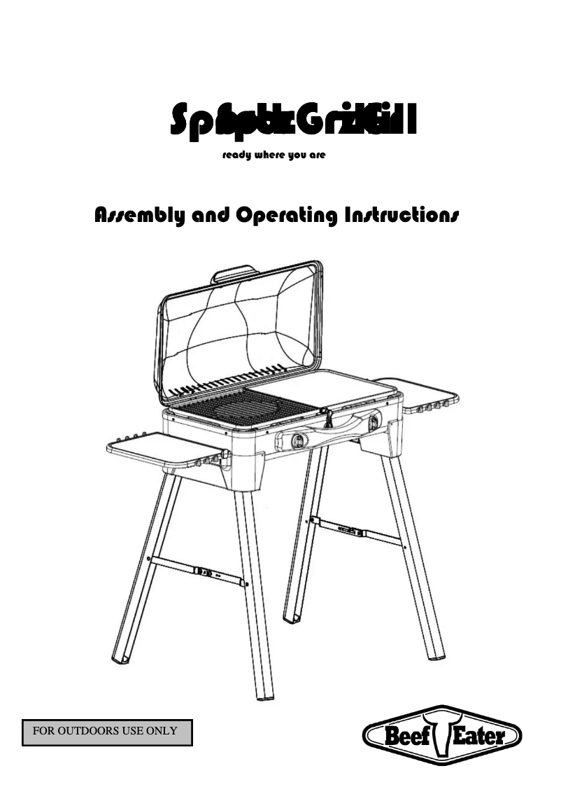 Image de la première page du manuel de l'appareil SportzGrill