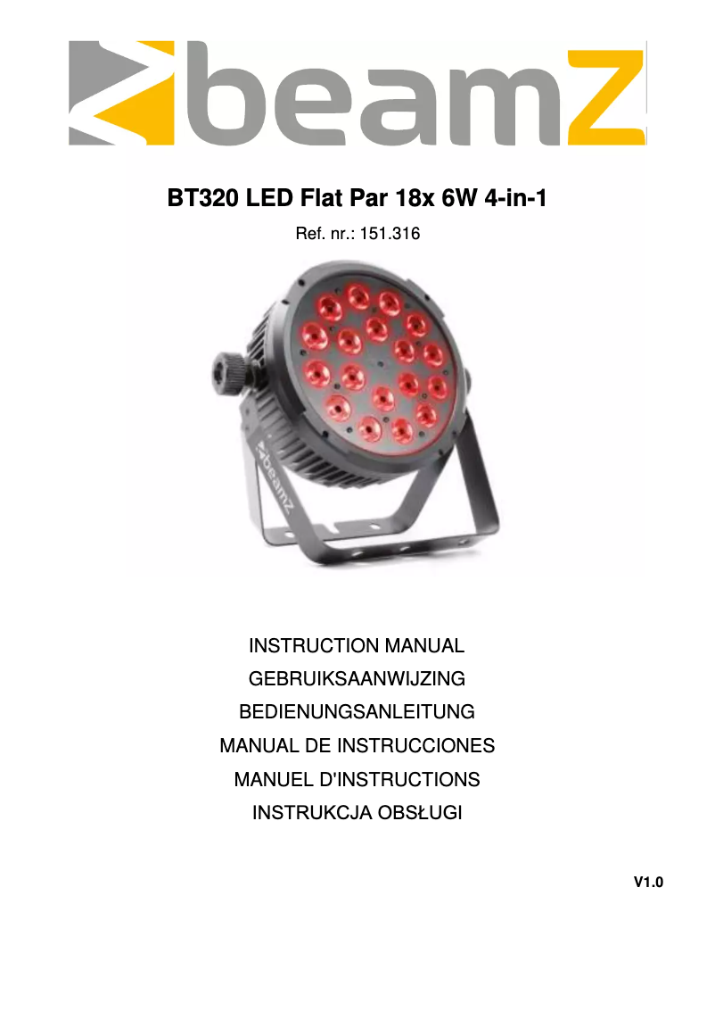 Image de la première page du manuel de l'appareil BT320
