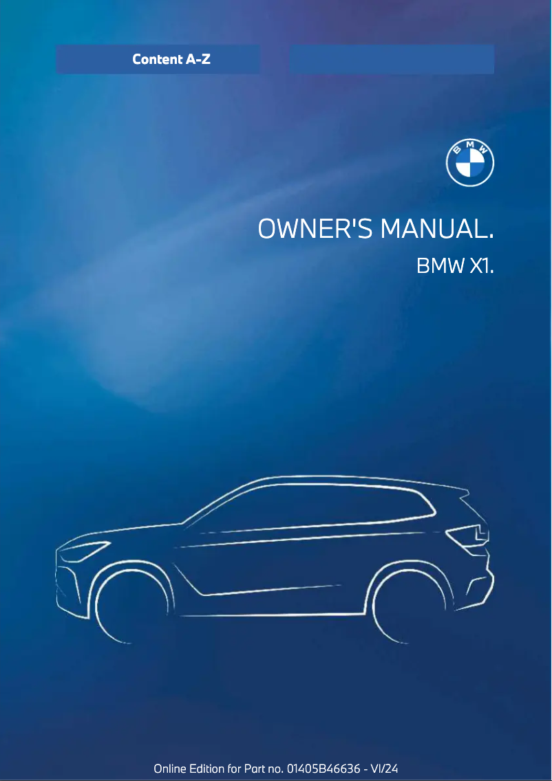Page 1 de la notice Manuel utilisateur BMW X1 (2025)