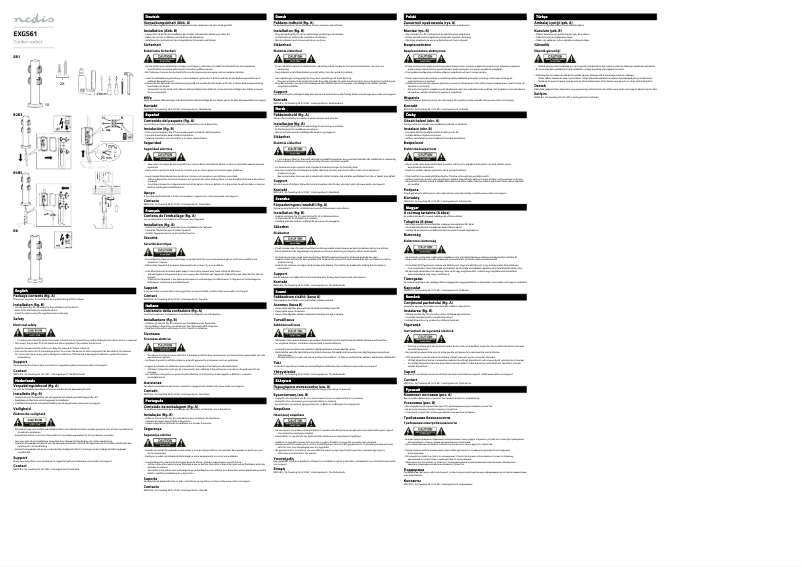 Page n°1 - Manuel utilisateur Nedis EXGS61