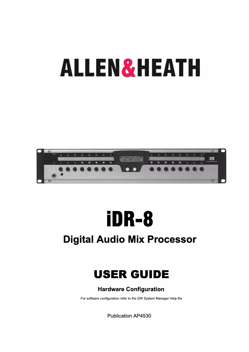 Página 1 del manual Manual de usuario Allen & Heath IDR-8