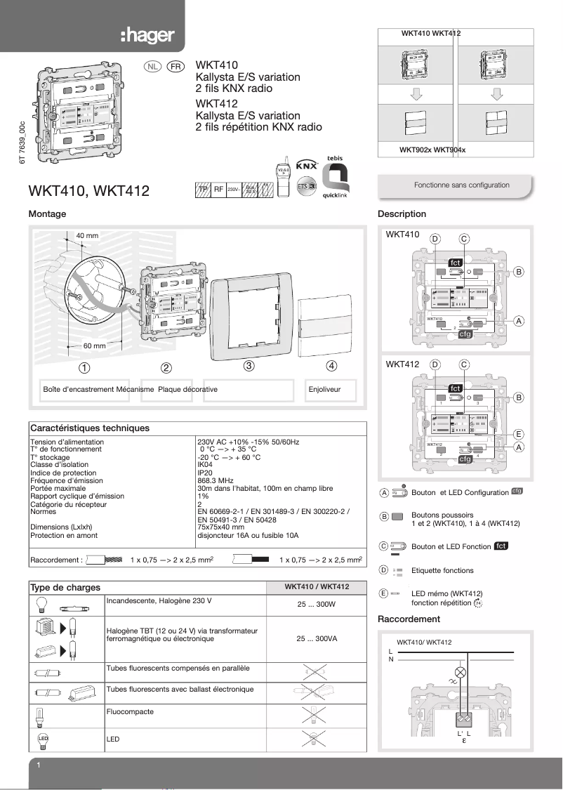 Image de la première page du manuel de l'appareil WKT712B