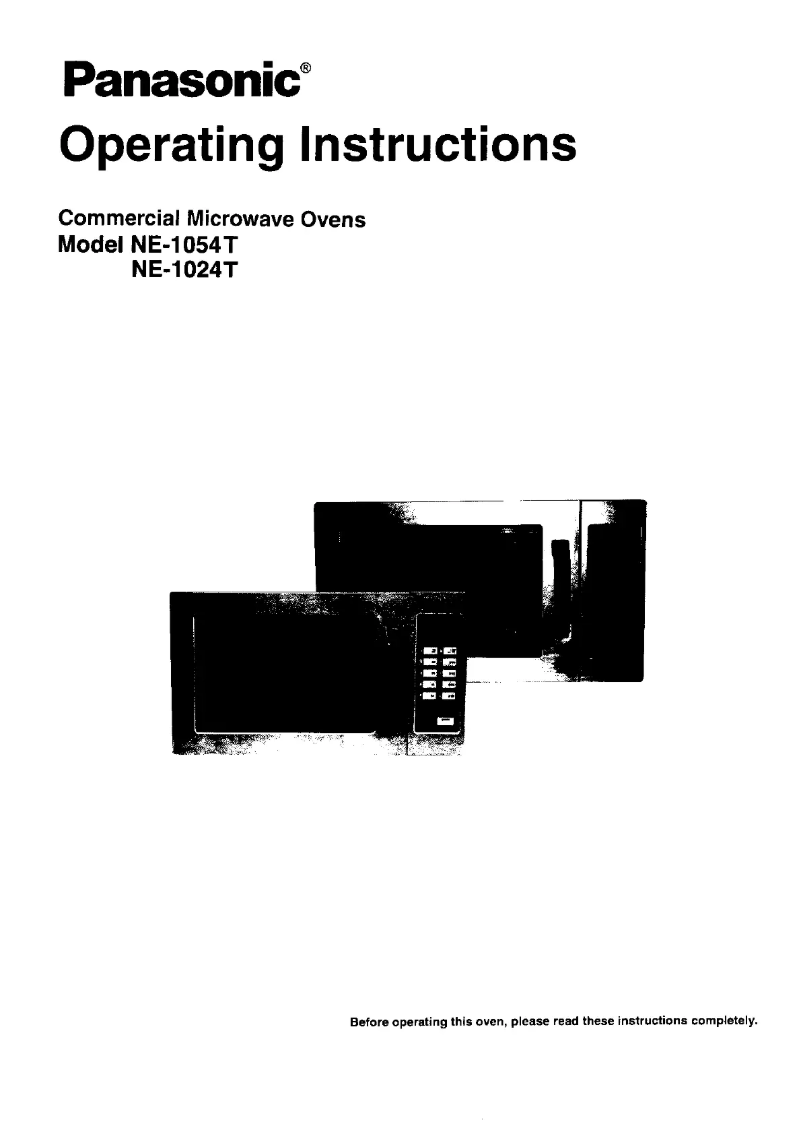 Image de la première page du manuel de l'appareil NE-1054F