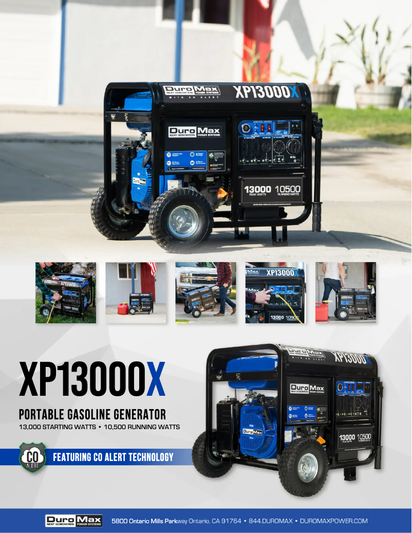 Page n°1 - Fiche technique DuroMax XP13000X