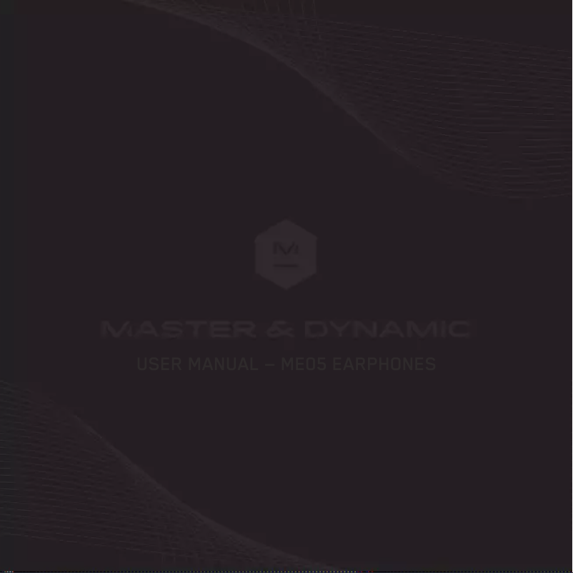 Image de la première page du manuel de l'appareil ME05