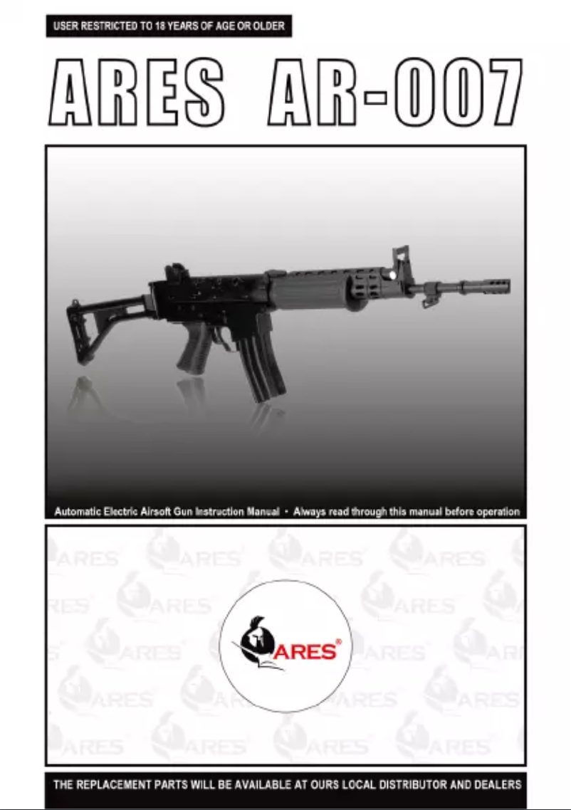 Page 1 de la notice Manuel utilisateur Ares AR-007