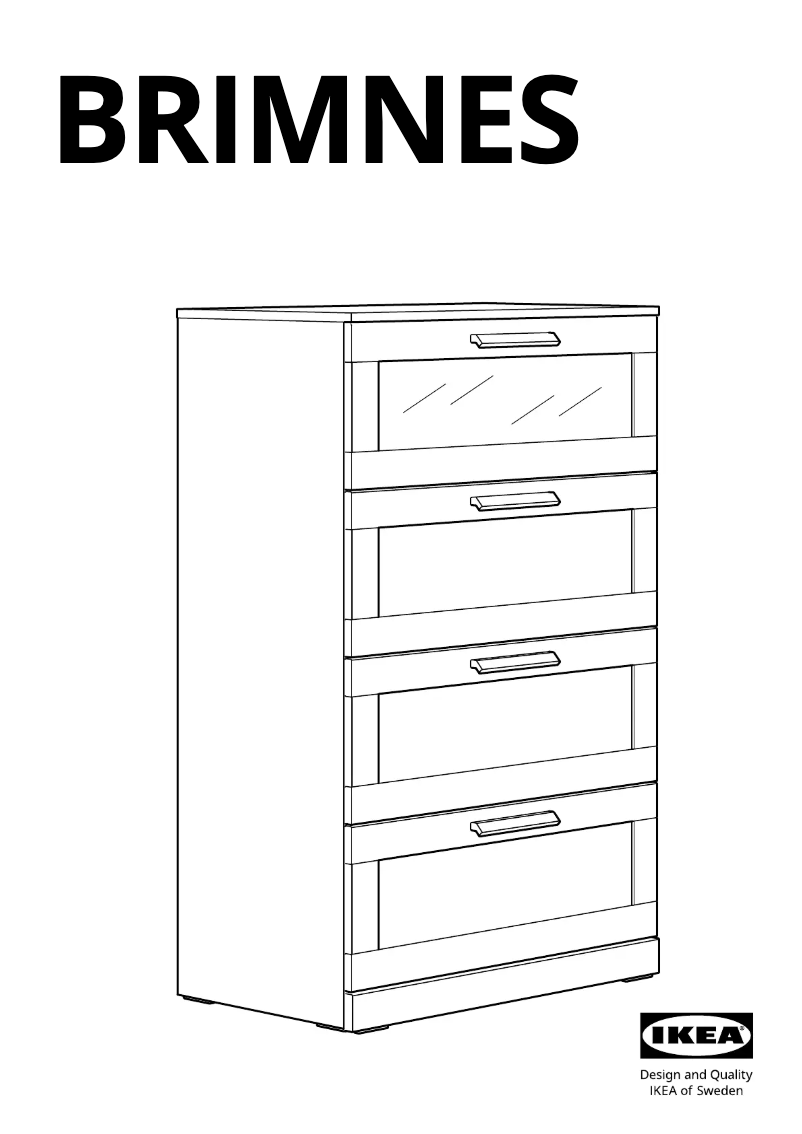 Page 1 de la notice Manuel utilisateur Ikea BRIMNES 205.728.33