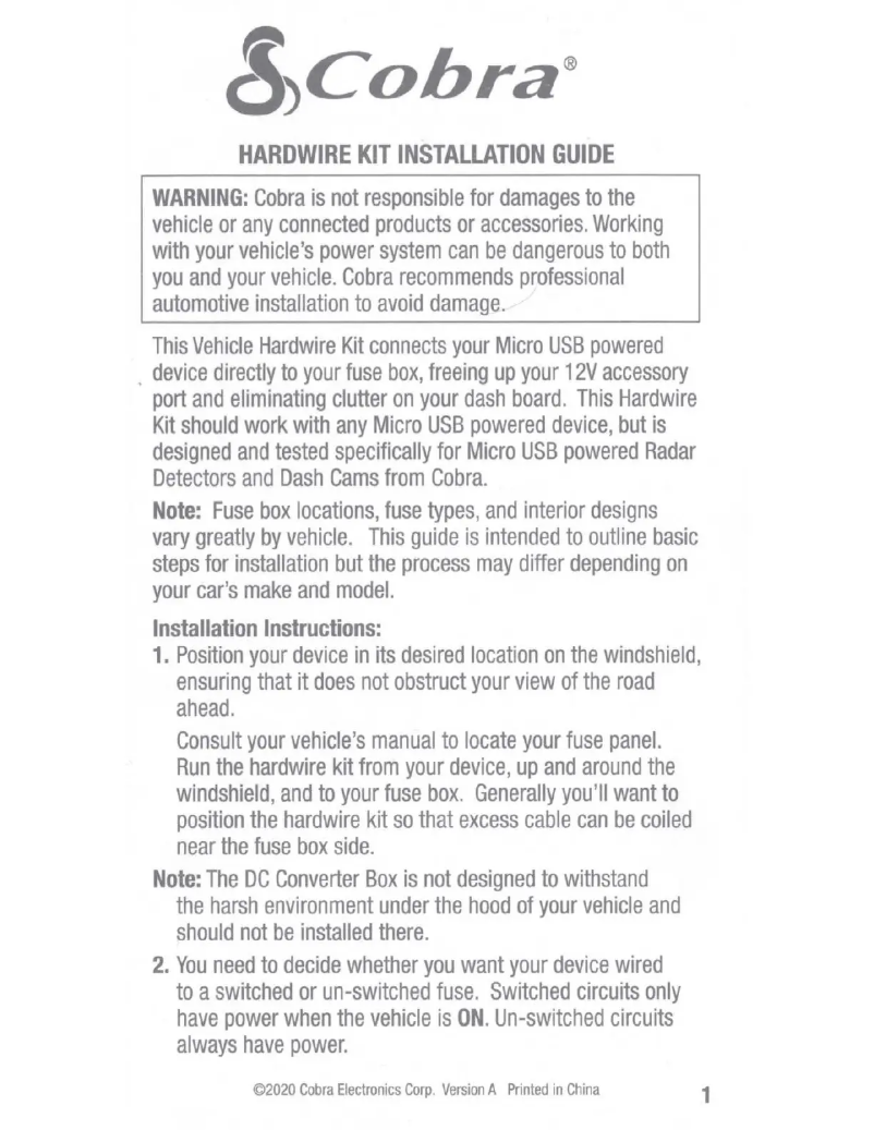 Página 1 del manual Manual de usuario Cobra CA-MICROUSB-003